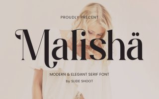 饰线性字体模板素材下载Malisha Serif