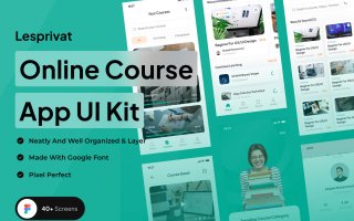在线课程应用程序UI套件Lesprivat – Online Course App UI Kit