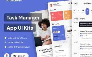 计划管理任务管理器应用程序UI工具包Scheduler – Task Manager App UI Kits
