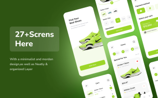 运动鞋子专卖应用程序IOS Ui套件Red shoes – Shoes App IOS Ui Kit