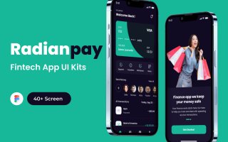 金融科技移动应用UI套件Radianpay – Fintech Mobile App UI Kit