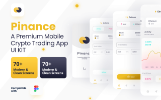 高级加密货币交易移动应用程序Pinance – A Premium Crypto Currency Trading Mobile App
