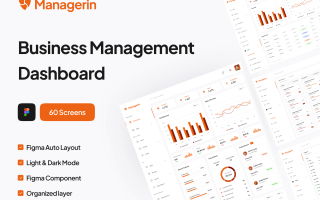 业务管理仪表板UI套件模板素材ResourceManagerin – Business Management Dashboard UI Kit