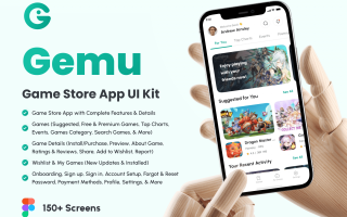 游戏商店应用程序UI套件Gemu – Game Store App UI Kit