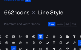 通用图标集v2线条样式Universal Icon Set v2 Line Style
