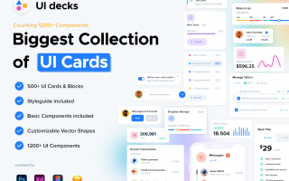 UI面板卡片风格和模块化UI控件 Decks – Cards and Blocks