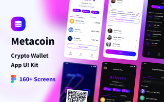 加密钱包应用UI套件Metacoin – Crypto Wallet App UI Kit