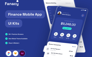 金融管理移动应用UI KItsFanacy – Finance Mobile App UI KIts