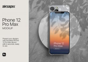 苹果手机12样机精致模版手机多角度展示模版素材iPhone 12 Pro Max Mockup V.01