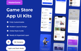 游戏商店应用程序UI套件MasterGame – Game Store App UI Kit