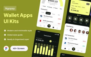 钱包应用UI套件素材模板下载Ngopay – Wallet Apps UI Kits
