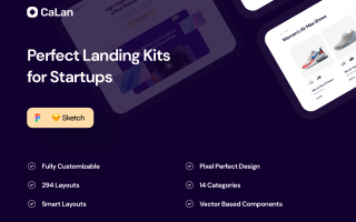 精致文艺UI设计套件模板素材CaLan Landing Kits