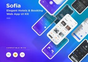 精美时尚IOS风格旅店服务应用APP Sofia iOS UI Kit