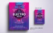 电子音乐派对海报和传单Electro Music Party Poster & Flyer