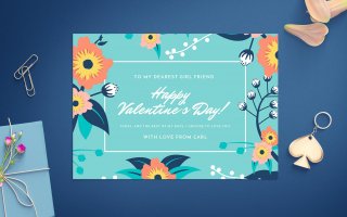 情人节卡片创意设计模板Valentine’s day card template