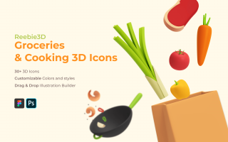 Reebie 3D Groceries & Cooking Pack
