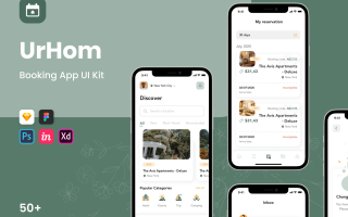 在线预定平台模板素材瞎子啊UrHom – Booking App UI Kit