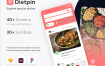 移动端美食设计控件模板素材Dietpin – Share and Find Best Dishes