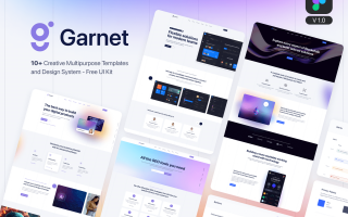 创意类模版素材下载素材Garnet – Creative Figma Template and UI Kit V1.0