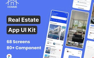 家庭管理应用智能家居素材模版素材HOMME – Real Estate App UI Kit