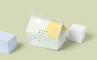 纸质食品袋实物模型Paper Food Bag Mockups  RWBD9AN
