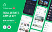 房地产应用 UI 设计模板素材下载E-State Real Estate App UI Kit