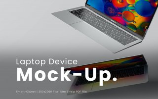 笔记本电脑设备实物模型Laptop Device Mock-Up  3KXF2PX