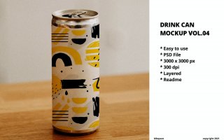饮料罐实物模型体积Drink Can Mockup Vol.04  KZCVHMF