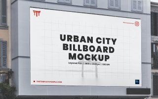 城市广告牌实物模型Urban City Billboard Mockup 04  2XH8UEE