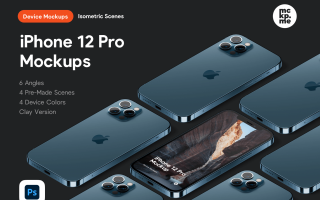苹果手机样机模板素材下载iPhone 13 Pro Isometric Pack