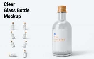带铝制螺丝的透明玻璃饮料瓶Clear Glass Drink Bottle With Aluminium Screw Cap   X6PFEGP