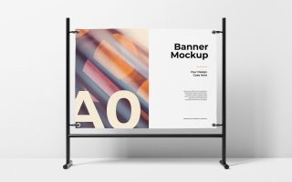 A0尺寸横幅模型样机模板素材A0 Banner Mockup  B65NUQN