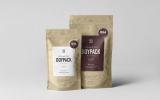 食品自封袋包装样机素材模板展示Doypack Mock-up 3