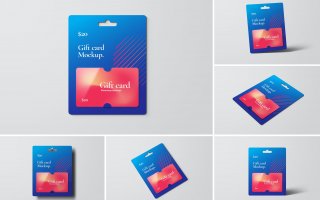 礼品卡实物模型样机模板素材Gift Card Mockups  BKQLXLX