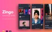 优雅渐变风设计社交应用UI工具包Zingo – Social App UI Kit