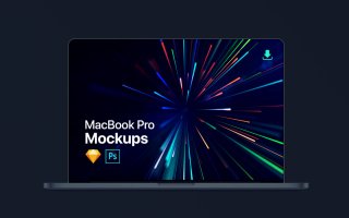 极简主义经典黑MacBook Pro Air 电脑展示样机 KitMinimalism MacBook Pro Air Mockup Kit