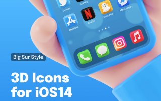 适用于iOS的3D App图标  3D App Icons for iOS