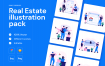 房地产相关类创意扁平化插图模版素材下载Real Estate Illustration pack