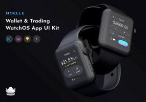 钱包交易手表应用类UI套件摸吧素材 Noelle – Wallet WatchOS UI Kit