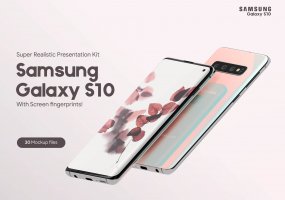 三星手机Samsung Galaxy S10模型样机素材模板下载