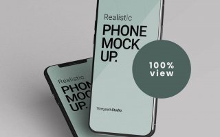 多角度透视样机模板素材Realistic Phone Mock Up