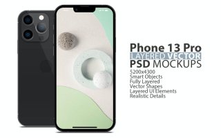 iPhone 13 Pro分层矢量PSD模型iPhone 13 Pro Layered Vector PSD Mockups