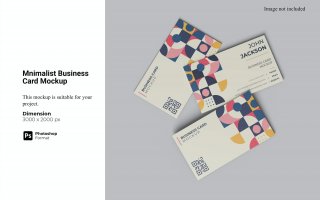 极简主义名片样机模板素材Minimalist Business Card Mockup