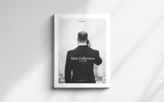 黑白经典时尚专题男士摄影图册设计Man Collection W4QY6LX