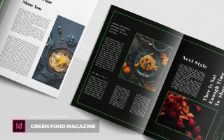绿色食品餐饮模板素材下载Green Food Magazine