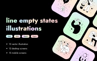 网站和移动空状态插图Empty States Illustration