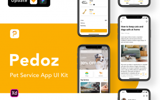 宠物服务应用程序UI套件Pedoz – Pet Service App UI Kit