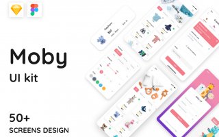 婴儿或儿童电子商务的UI套件Moby E-commerce App Ui Kit