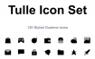 剪影游戏互联网矢量图标集素材Tulle Icon Set
