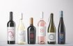 白葡萄酒包装瓶样机素材模板展示素材样机Wine Bottles Mockups Vol 1